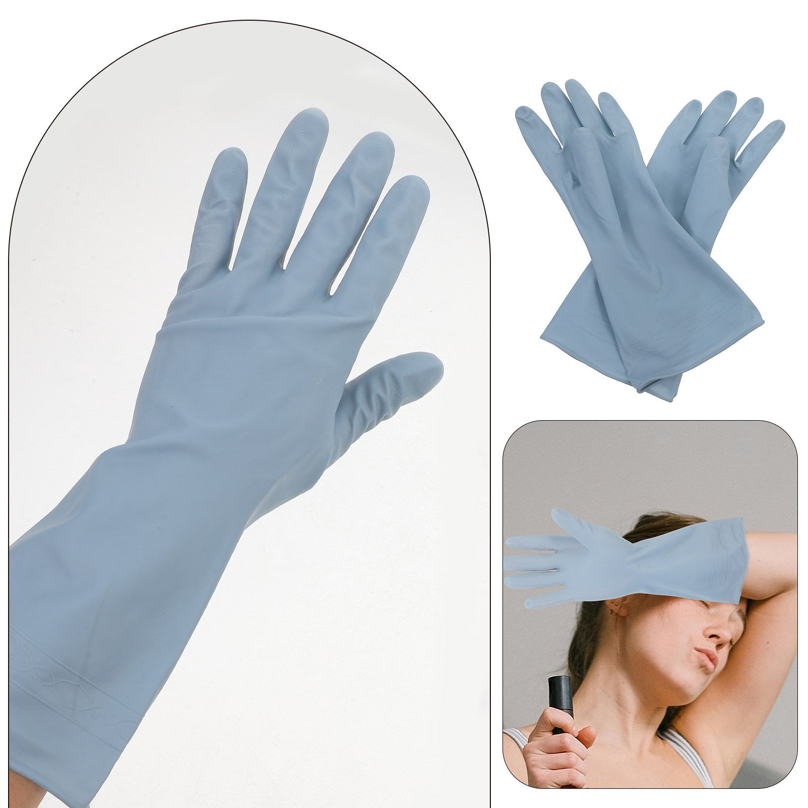 3 Pasang Sarung Tangan Cuci Pi - Dish Glove Rubber ulasan dan harga
